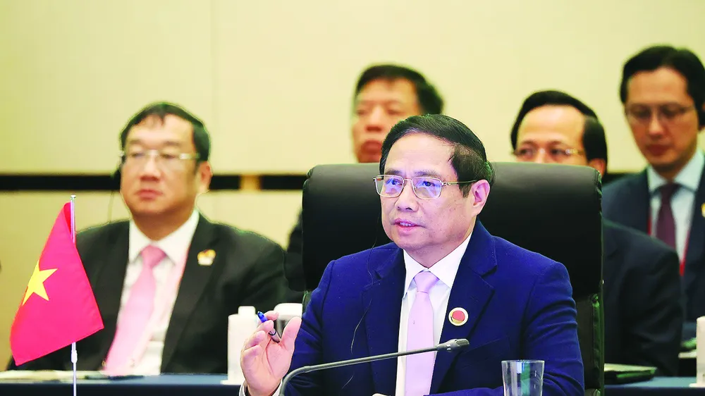 Thủ tướng Phạm Minh Chính phát biểu tại hội nghị. Ảnh: TTXVN