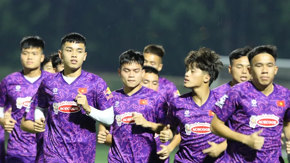 Đội tuyển U23 Việt Nam đã hoàn tất giai đoạn thi đấu tập huấn sau trận gặp U23 Jordan vào rạng sáng 11-4. Ảnh: THANH QUỐC