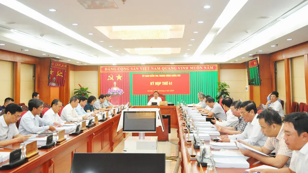 Ủy ban Kiểm tra Trung ương họp kỳ thứ 41 năm 2024