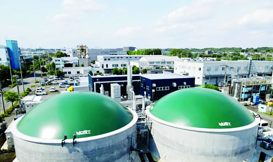 Một kho lưu trữ khí đốt sinh học tại Nhật Bản. Ảnh: Gasworld