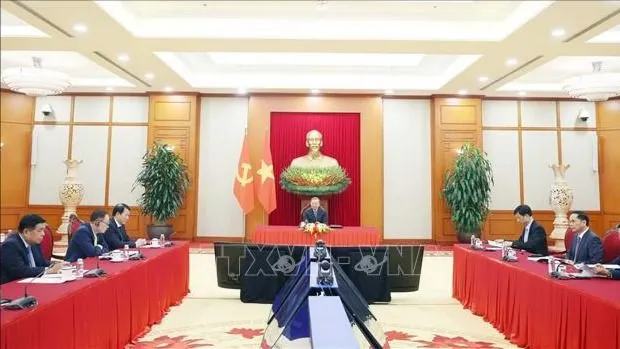 Tổng Bí thư Tô Lâm điện đàm với Tổng Bí thư, Chủ tịch nước Lào