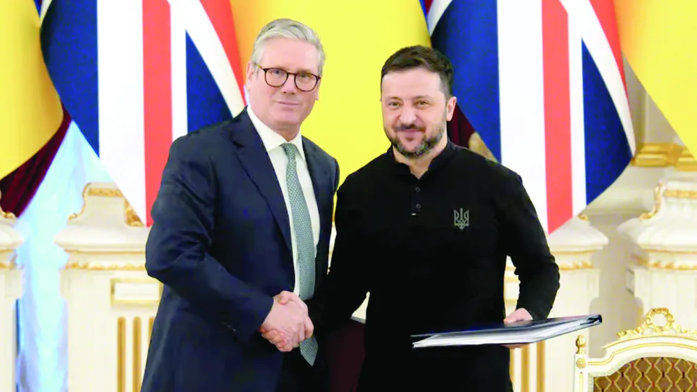 Thủ tướng Anh Keir Starmer tiếp Tổng thống Ukraine Zelensky tại London. Ảnh: PA