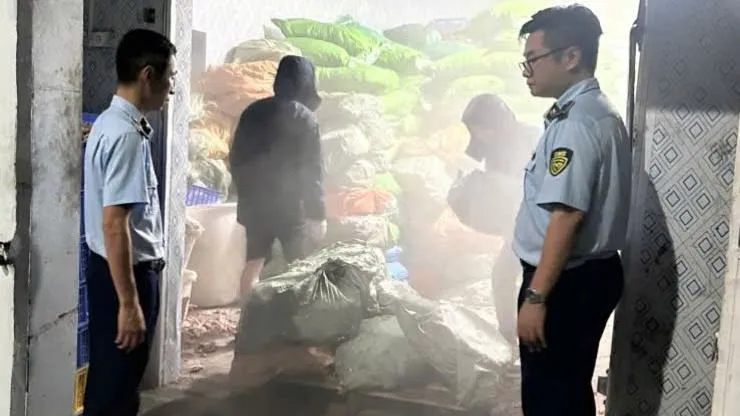 Phát hiện hơn 12 tấn chân gà lậu đã bốc mùi