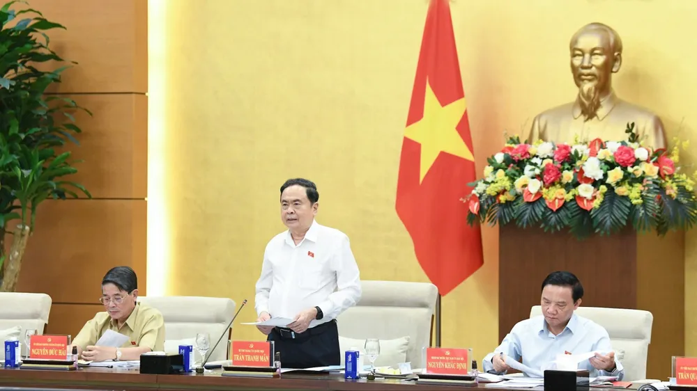 Bí thư Đảng ủy Quốc hội, Chủ tịch Quốc hội Trần Thanh Mẫn đã chủ trì Hội nghị của Ban Thường vụ Đảng ủy Quốc hội chiều 17-7