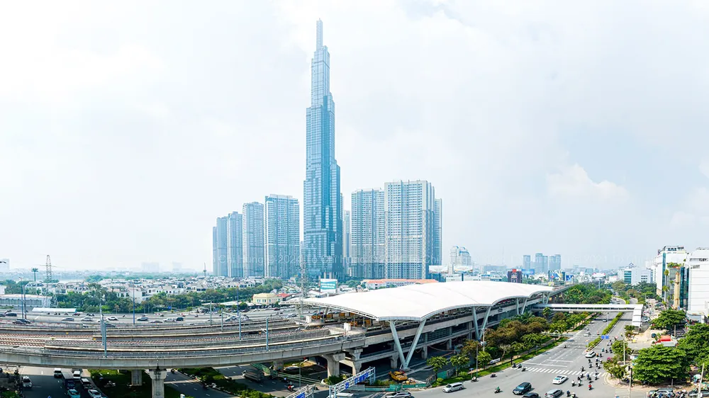  Ga metro Văn Thánh trên tuyến metro số 1 được định hướng phát triển đô thị TOD gắn giao thông công cộng. Ảnh: HOÀNG HÙNG