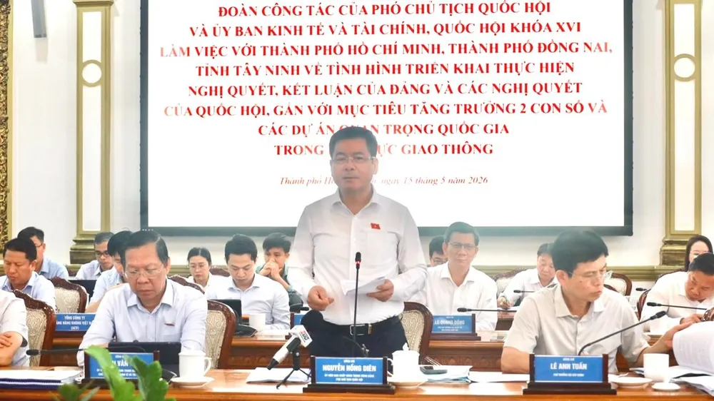 Phó Chủ tịch Quốc hội Nguyễn Hồng Diên: Đẩy nhanh hạ tầng giao thông, tạo động lực tăng trưởng vùng Đông Nam bộ