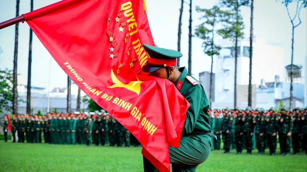 Trung đoàn Gia Định, Trường Cao đẳng Biên phòng tổ chức lễ tuyên thệ chiến sĩ mới