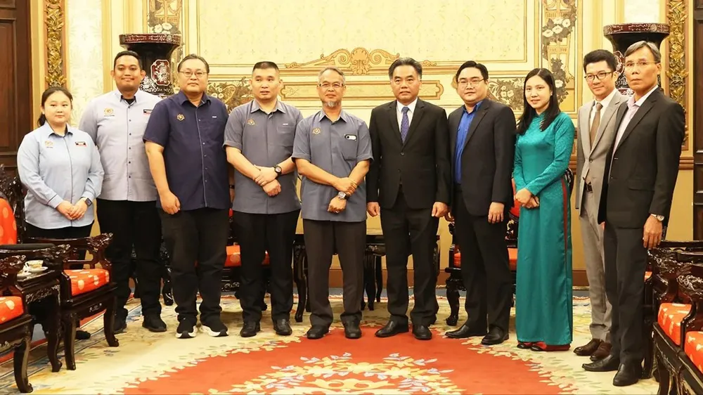 Phó Chủ tịch Thường trực UBND TPHCM Nguyễn Lộc Hà tiếp Đoàn đại biểu Bộ Thống nhất Quốc gia Malaysia thăm và làm việc tại TPHCM. Ảnh: Vietnam.vn