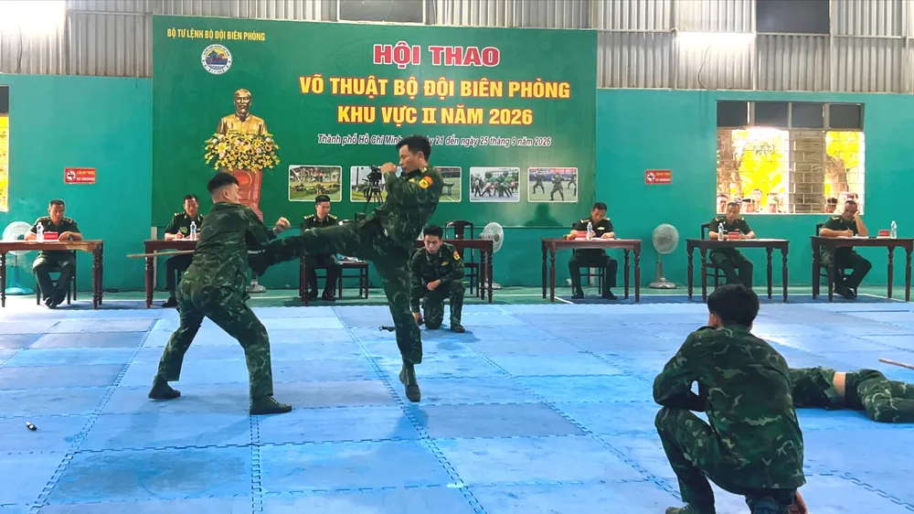 230 cán bộ, chiến sĩ Bộ đội Biên phòng tranh tài võ thuật