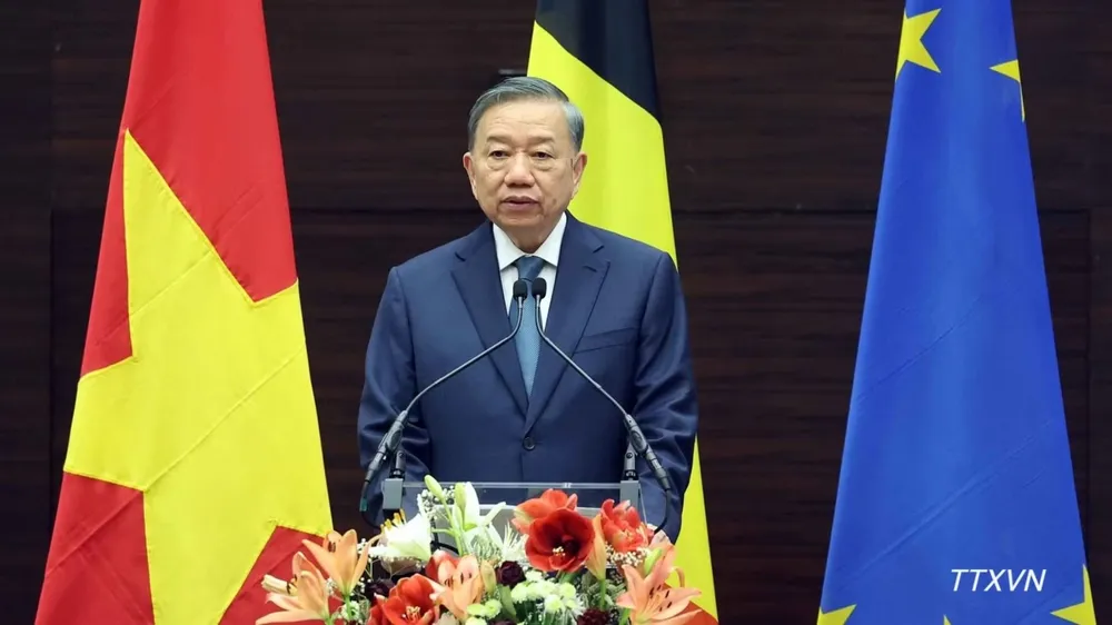 Tổng Bí thư, Chủ tịch nước Tô Lâm phát biểu chính sách tại Viện Quan hệ quốc tế Hoàng gia Egmont, Vương quốc Bỉ