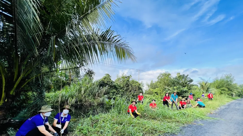 Huyện Bình Chánh ra quân trồng cây, tổng vệ sinh đón Tết Nguyên đán