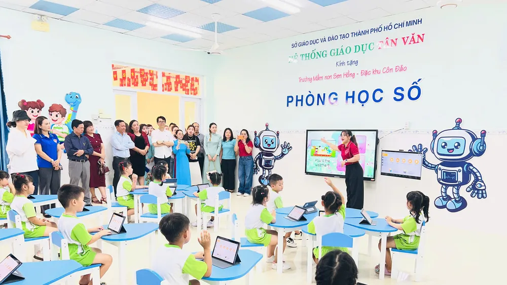 Phòng học số đầu tiên của học sinh mầm non Côn Đảo