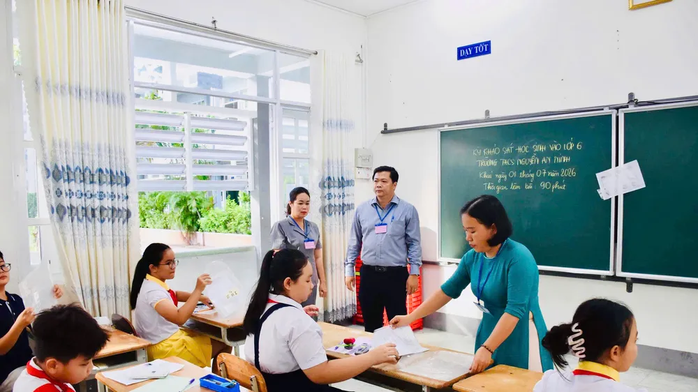 Trường THCS Nguyễn An Ninh tuyển sinh bằng phương thức khảo sát năng lực.