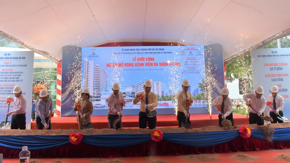 Lễ khởi công dự án mở rộng Bệnh viện Đa khoa Bà Rịa.