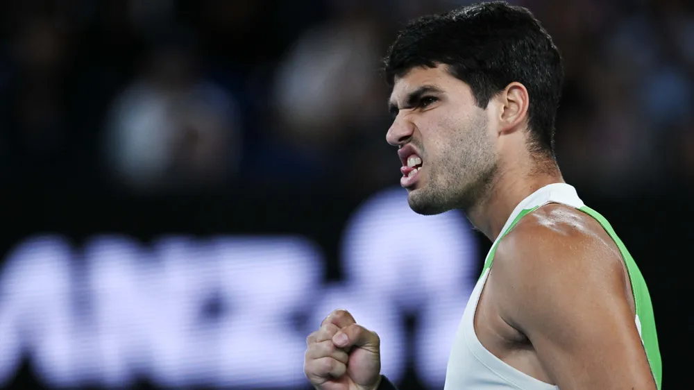 Alcaraz ở US Open hồi đầu năm nay (Ảnh: THX)