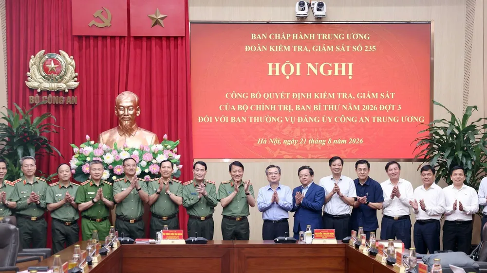 Quyết định về kiểm tra, giám sát đối với Ban Thường vụ Đảng ủy Công an Trung ương năm 2026
