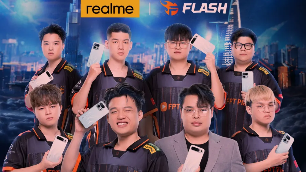 realme tiếp tục là đối tác Smartphone đồng hành cùng Team Flash Liên Quân Mobile chinh phục Đấu trường danh vọng mùa đông 2026