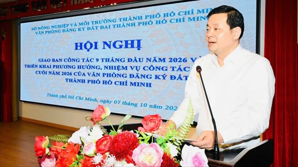 Giám đốc Sở Nông nghiệp - Môi trường TPHCM Nguyễn Toàn Thắng phát biểu chỉ đạo chiều 7-10. Ảnh: Trà Giang