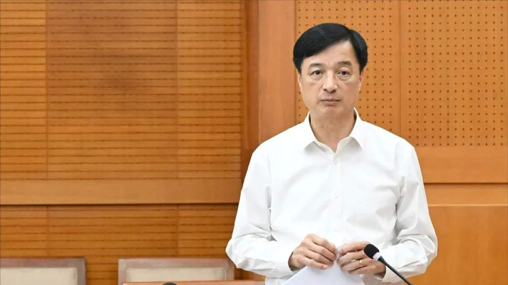 Trưởng Ban Tổ chức Trung ương Nguyễn Duy Ngọc phát biểu tại buổi làm việc, chiều 28-10. Ảnh: VIỆT DŨNG
