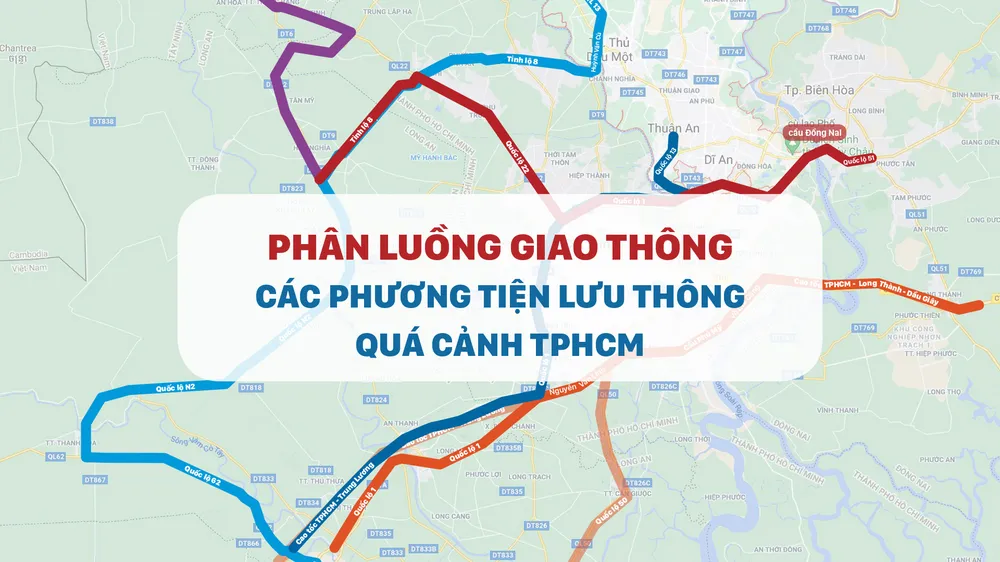 Phân luồng giao thông các phương tiện lưu thông quá cảnh TPHCM