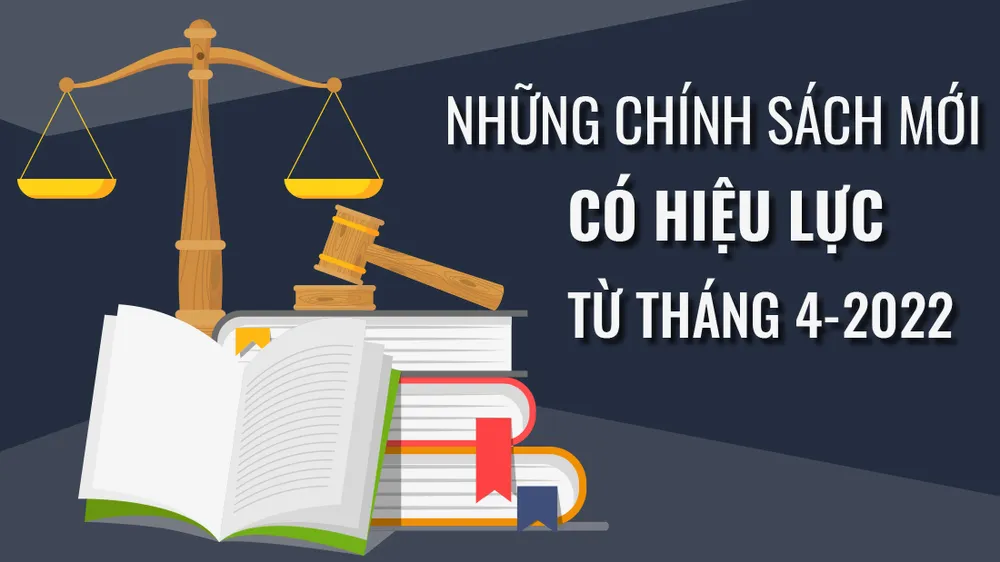 Những chính sách mới, có hiệu lực từ tháng 4-2022