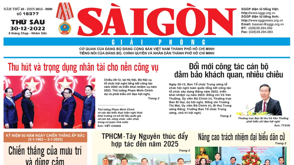 Sài Gòn Giải Phóng - ngày 30/12/2022