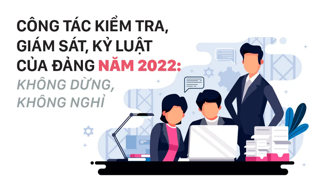 Công tác kiểm tra, giám sát, kỷ luật của Đảng năm 2022
