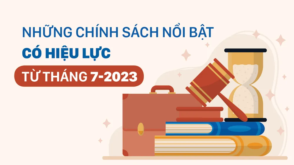 Những chính sách nổi bật, có hiệu lực từ tháng 7-2023
