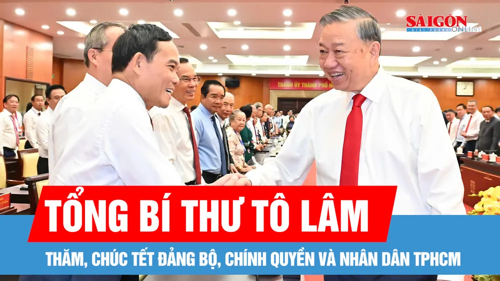 Tổng Bí thư Tô Lâm thăm, chúc tết Đảng bộ, chính quyền và nhân dân TPHCM
