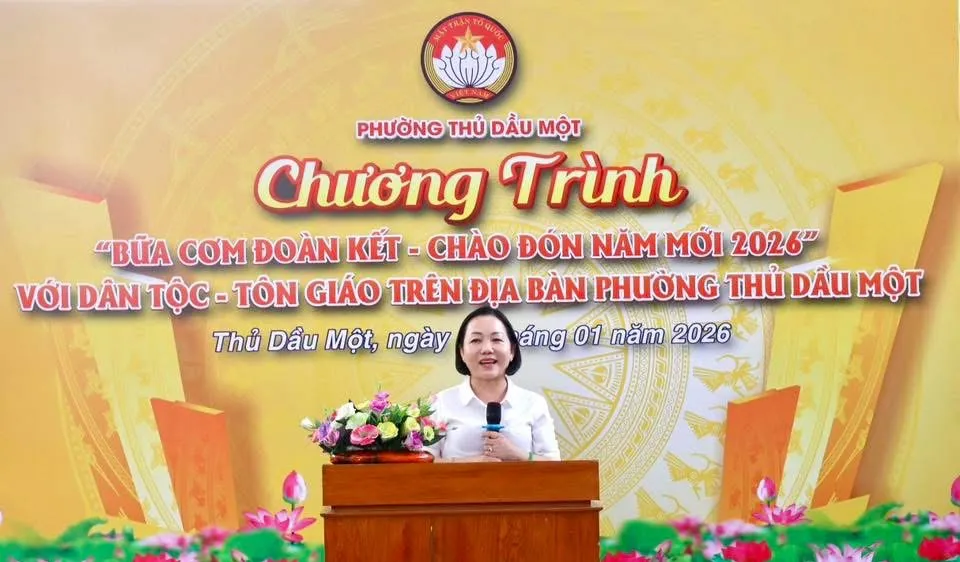 Phường Thủ Dầu Một tổ chức bữa cơm đoàn kết đón chào năm mới 2026