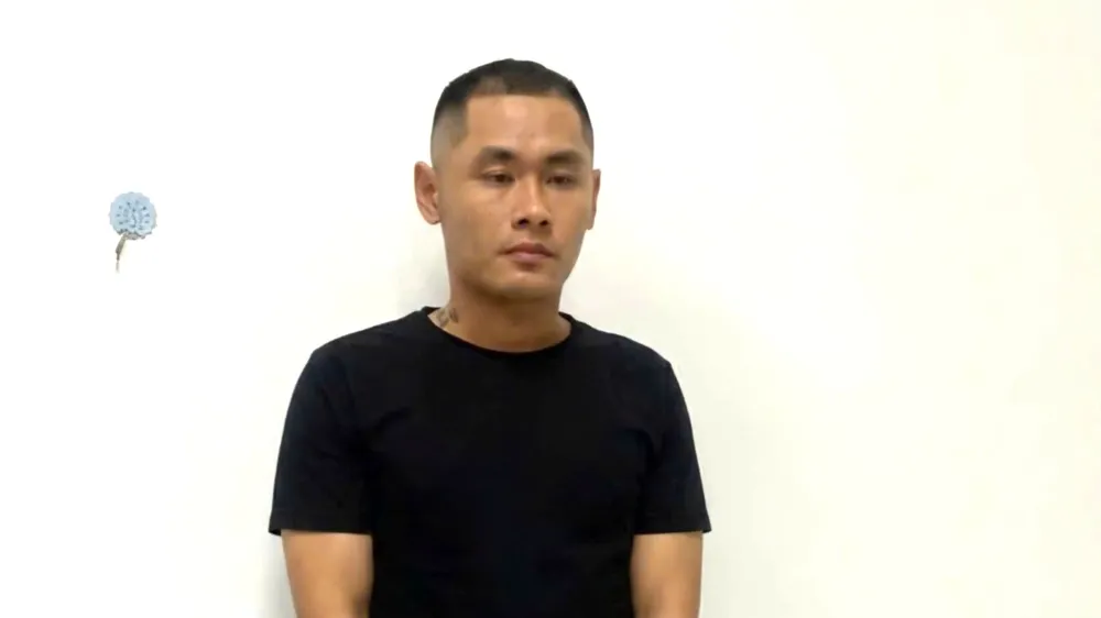 Đối tượng Nguyễn Trí Hào tại cơ quan Công an 