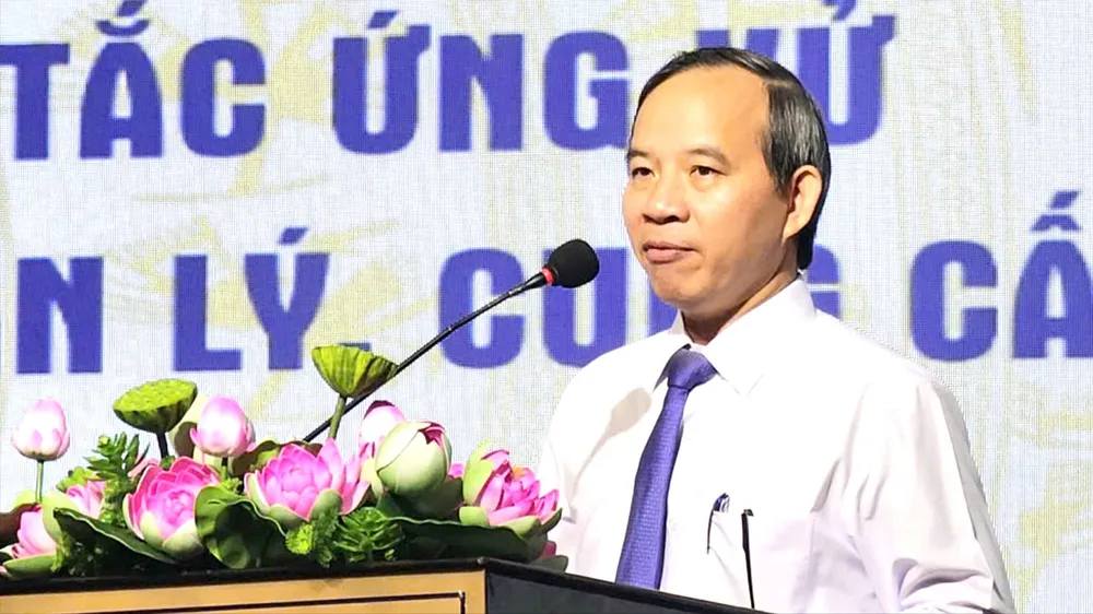 Ông Huỳnh Văn Lợi phát biểu tại sự kiện