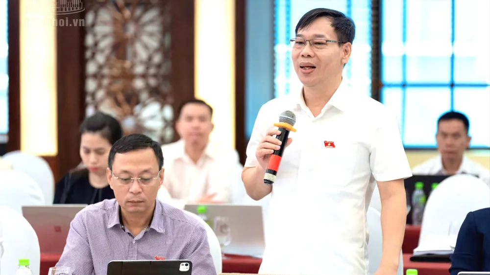 Phó Chủ nhiệm Ủy ban Khoa học, Công nghệ và Môi trường của Quốc hội Đỗ Đức Hồng Hà phát biểu tại hội nghị. Ảnh: Quochoi.vn