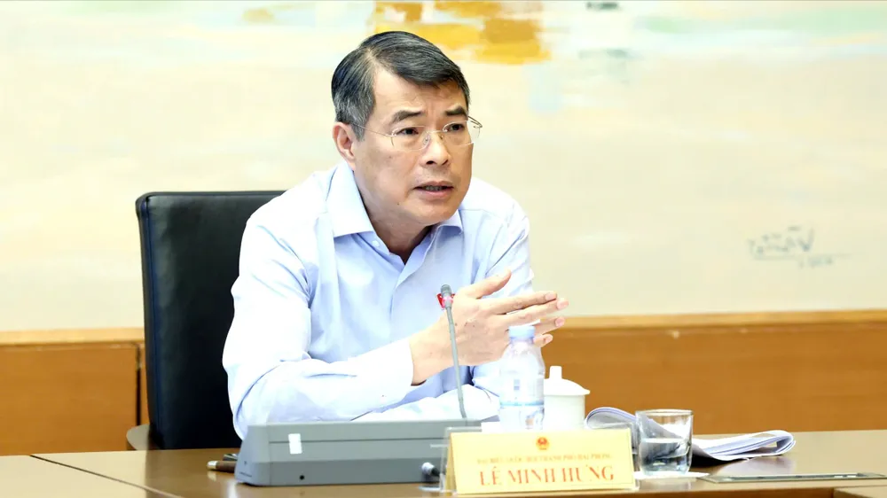 Thủ tướng Lê Minh Hưng phát biểu tại phiên thảo luận tổ đại biểu Quốc hội, sáng 21-10. Ảnh QUANG PHÚC
