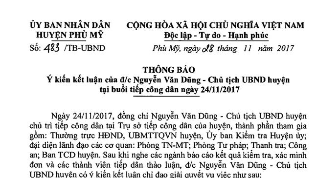 Kiểm điểm chủ tịch xã ép dân nộp tiền làm đường mới chứng giấy khai sinh