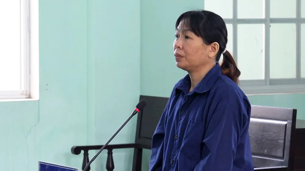 Bị cáo Tiêu Thị Tuyết Sương tại tòa