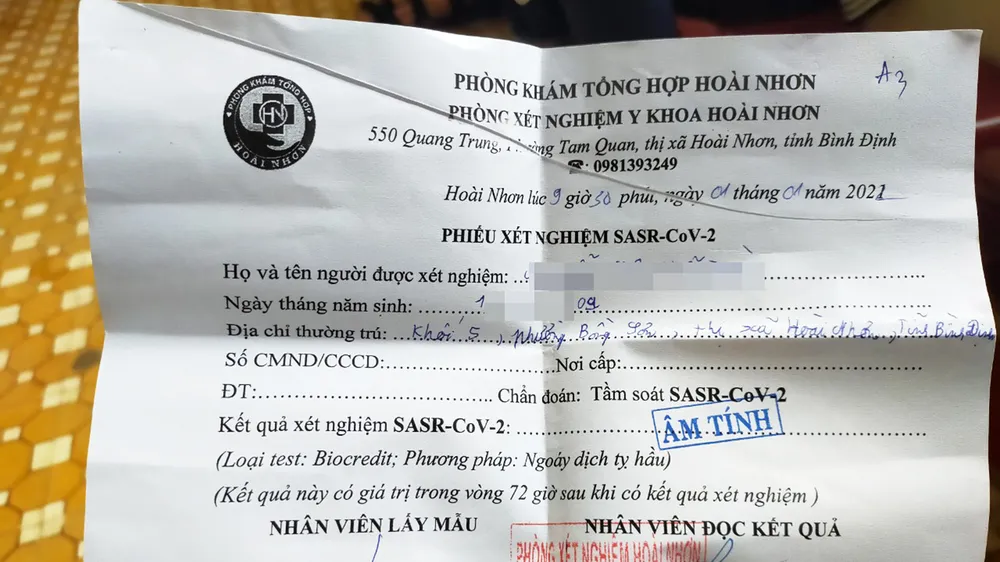 Vụ phải trả tiền test Covid-19 mới được tiêm vaccine: Làm rõ việc thu tiền nhưng không có phiếu thu