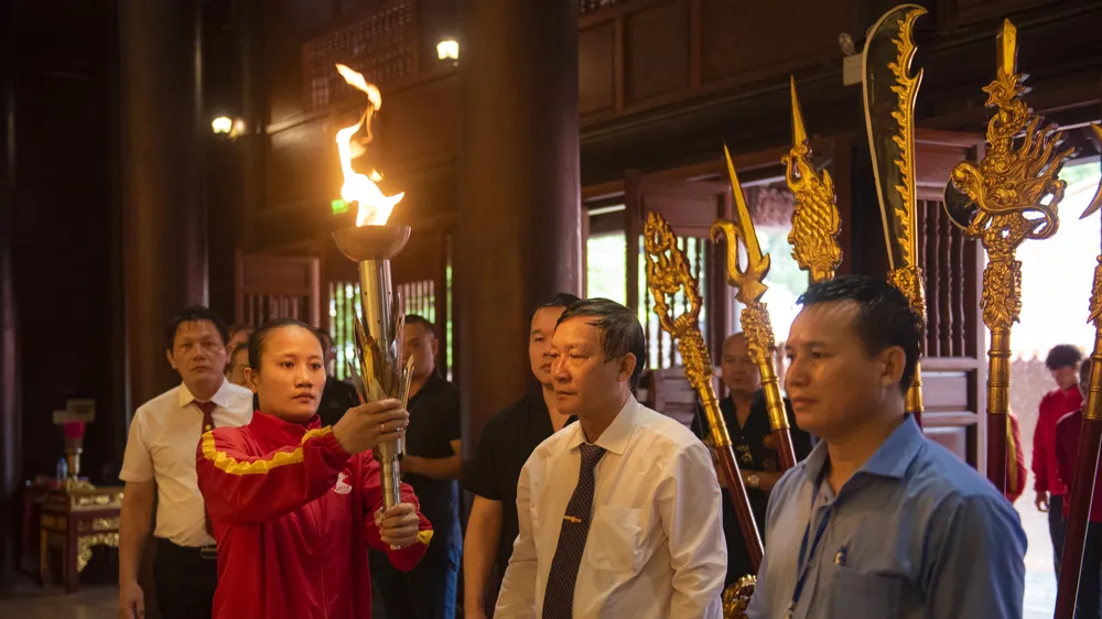 Đặc sắc lễ rước lửa tại liên hoan Võ cổ truyền Việt Nam