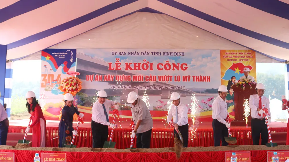 Khởi công cầu vượt lũ gần 150 tỷ đồng qua sông An Lão, tỉnh Bình Định