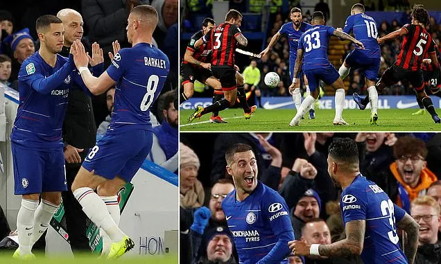 Chelsea - Bournemouth 1-0: Giroud kém duyên, Hazard lập công, HLV Maurizio Sarri giành vé đi tiếp