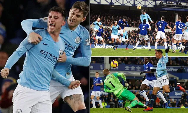 Everton - Man City 0-2: Laporte, Gabriel Jesus tỏa sáng và Pep Guardiola soán ngôi Liverpool