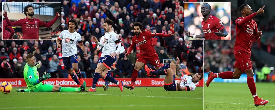 Liverpool - Bournemouth 3-0: Mane, Wijnaldum, Salah tỏa sáng, Jurgen Klopp giành lại ngôi đầu