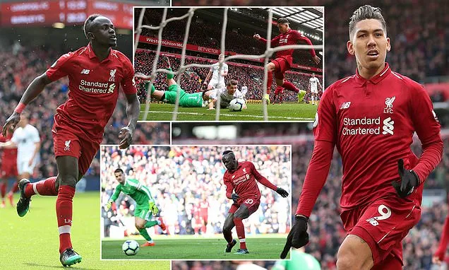 Liverpool - Burnley 4-2: Firmino, Mane thăng hoa, HLV Jurgen Klopp rút ngắn khoảng cách Man City