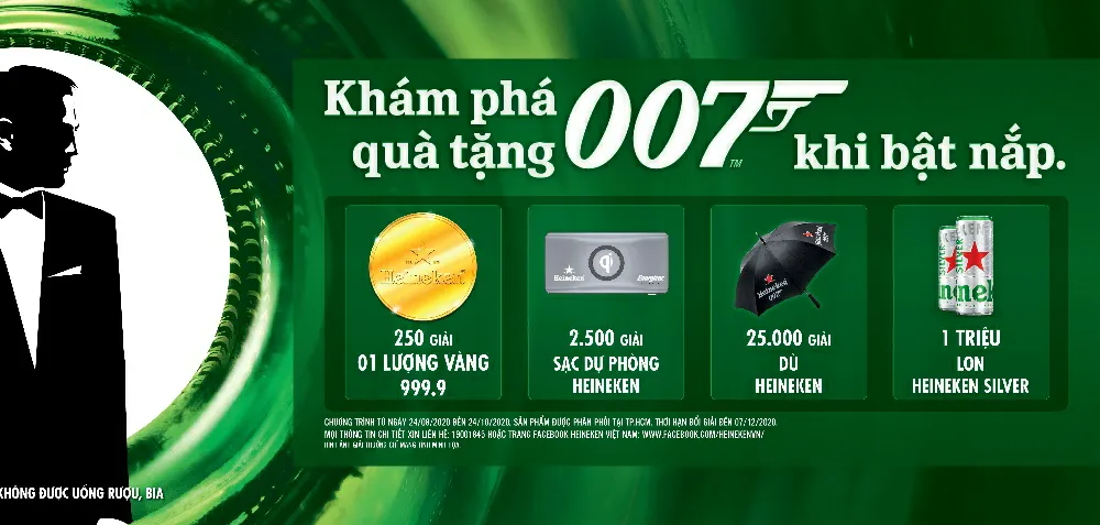 Phiên bản Heineken James Bond với hơn 1 triệu phần quà hấp dẫn