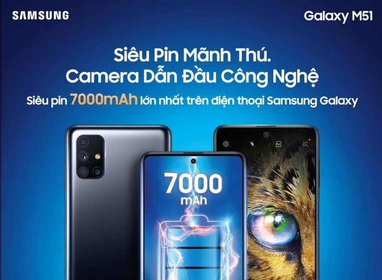 Samsung Galaxy M51 có 4 camera ấn tượng kèm pin 7.000 mAh