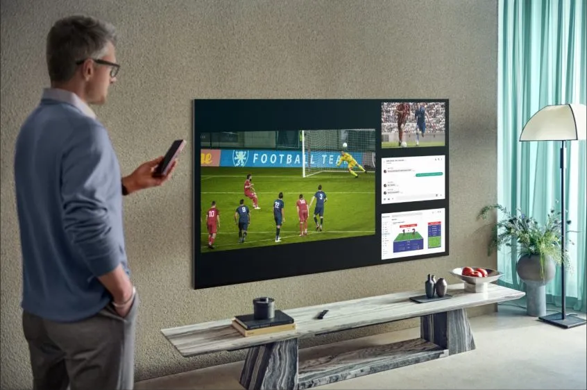 Tính năng Multi View giúp Neo QLED 8K hiển thị cùng lúc 4 màn hình