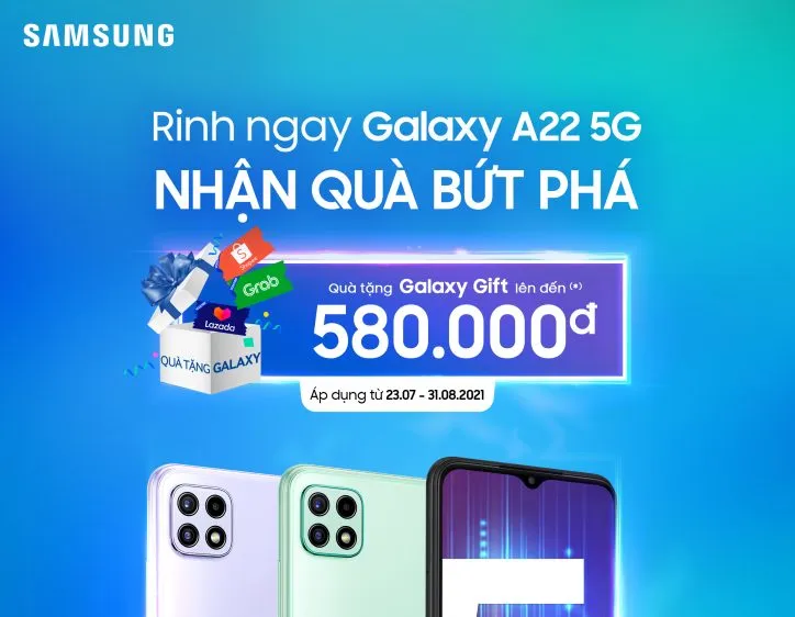 Samsung giới thiệu Galaxy A22 5G kết nối siêu tốc