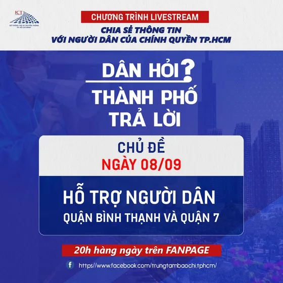 Đối thoại trực tiếp về việc hỗ trợ người dân quận Bình Thạnh và quận 7