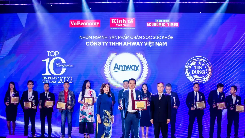 Nutrilite nhận giải thưởng “Tốp 10 tin dùng Việt Nam 2022 ngành sản phẩm chăm sóc sức khỏe”