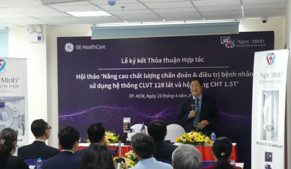 PGS-TS Trần Văn Ngọc phát biểu tại lễ ký kết hợp tác